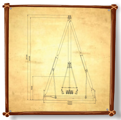Riesenschaukel Konga - Technische Zeichnung 1